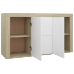 Credenza Bianco e Rovere Sonoma 120x36x69 cm in Truciolato