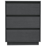 Credenza Grigia 60x34x75 cm in Legno Massello di Pino