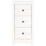Credenza Bianca 40x35x80 cm in Legno Massello di Pino