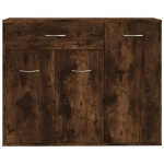 Credenza Rovere Fumo 88x30x70 cm in Legno Ingegnerizzato