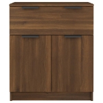 Credenza Rovere Marrone 60x30x70 cm in Legno Multistrato