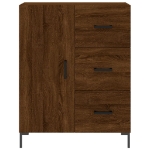 Credenza Rovere Marrone 69,5x34x90 cm in Legno Multistrato