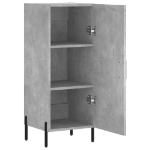 Credenza Grigio Cemento 34,5x34x90 cm in Legno Multistrato