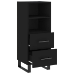 Credenza Nero 34,5x34x90 cm in Legno Multistrato