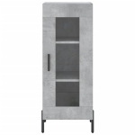 Credenza Grigio Cemento 34,5x34x90 cm in Legno Multistrato
