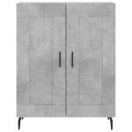Credenza Grigio Cemento 69,5x34x90 cm in Legno Multistrato