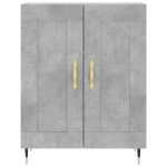 Credenza Grigio Cemento 69,5x34x90 cm in Legno Multistrato