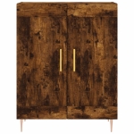 Credenza Rovere Fumo 69,5x34x90 cm in Legno Multistrato