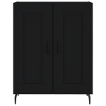Credenza Nera 69,5x34x90 cm in Legno Multistrato