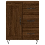 Credenza Rovere Marrone 69,5x34x90 cm in Legno Multistrato