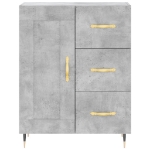 Credenza Grigio Cemento 69,5x34x90 cm in Legno Multistrato