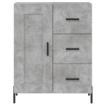 Credenza Grigio Cemento 69,5x34x90 cm in Legno Multistrato
