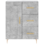 Credenza Grigio Cemento 69,5x34x90 cm in Legno Multistrato