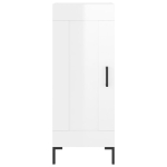 Credenza Bianco Lucido 34,5x34x90 cm in Legno Multistrato