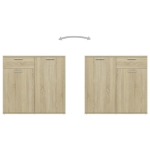 Credenza Rovere Sonoma 160x36x75 cm in Truciolato