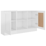 Credenza Bianco Lucido 120x30,5x70 cm in Truciolato