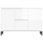 Credenza Bianco Lucido 104x35x70 cm in Truciolato