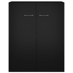 Credenza Nera 60x30x75 cm in Truciolato