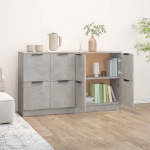 Credenze 2 pz Grigio Cemento 60x30x70 cm in Legno Multistrato