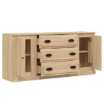 Credenze 3 pz Rovere Sonoma in Legno Multistrato