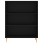 Credenza Nera 69,5x32,5x180 cm Legno Multistrato