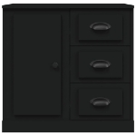Credenze 2 pz Nere in Legno Multistrato