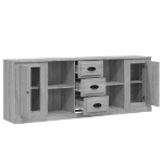 Credenze 3 pz Grigio Sonoma in Legno Multistrato