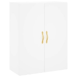 Credenza Bianca 69,5x34x180 cm in Legno Multistrato