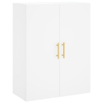 Credenza Bianca 69,5x34x180 cm in Legno Multistrato