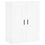 Credenza Bianca 69,5x34x180 cm in Legno Multistrato