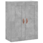 Credenza Grigio Cemento 69,5x34x180 cm in Legno Multistrato