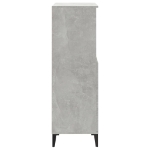 Credenza Grigio Cemento 60x36x110 cm in Legno Multistrato