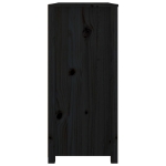 Armadietto Miele nero 100x40x90 cm in Legno Massello di Pino