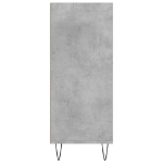 Credenza Grigio Cemento 57x35x90 cm in Legno Multistrato
