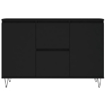 Credenza Nera 104x35x70 cm in Legno Multistrato