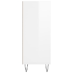 Credenza Bianco Lucido 57x35x90 cm in Legno Multistrato