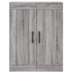 Armadietti a Parete 2 pz Grigio Sonoma in Legno Multistrato
