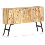 Credenza 118x30x75 cm in Legno Massello di Mango