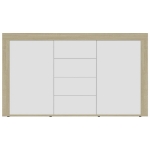 Credenza Bianco e Rovere Sonoma 120x36x69 cm in Truciolato