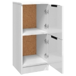 Credenza Bianco Lucido 30x30x70 cm in Legno Multistrato