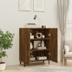 Credenza Rovere Fumo 70x34x90 cm in Legno Multistrato