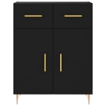 Credenza Nera 69,5x34x90 cm in Legno Multistrato