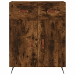 Credenza Rovere Fumo 69,5x34x90 cm in Legno Multistrato