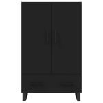 Credenza Nera 69,5x31x115 cm in Legno Multistrato