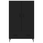 Credenza Nera 69,5x31x115 cm in Legno Multistrato