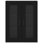 Mobile a Parete Nero 69,5x34x90 cm
