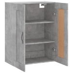 Mobile a Parete Grigio Cemento 69,5x34x90 cm Legno Multistrato