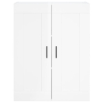 Mobile a Parete Bianco Lucido 69,5x34x90 cm Legno Multistrato