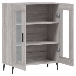 Credenza Grigio Sonoma 69,5x34x90 cm in Legno Multistrato