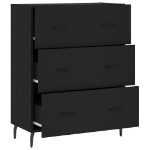 Credenza Nera 69,5x34x90 cm in Legno Multistrato